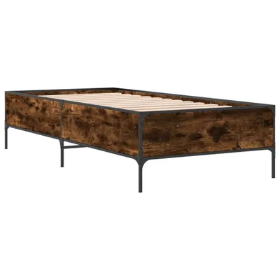 Produktbild von Bettgestell Räuchereiche 90x200 cm Holzwerkstoff und Metall