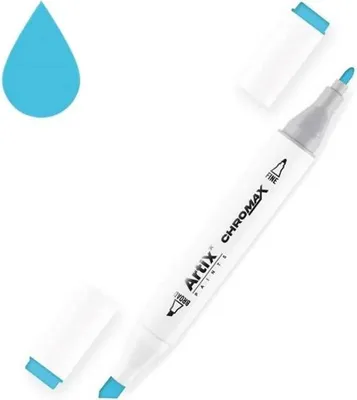 Zdjęcie produktu dla Dwustronny Marker Alkoholowy ChromMax w Kolorze Baby Blue - Idealny do Kreatywnych Projektów i Rysunków!