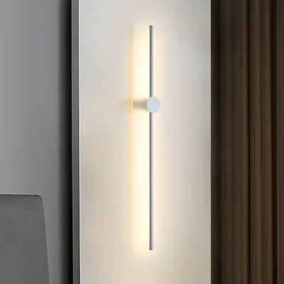 Zdjęcie produktu dla ZMH lampa ścienna wewnętrzna lampa ścienna LED 60CM biała lampa do przedpokoju nowoczesna lampa do klatki schodowej ciepła biel 3000K obrotowe oświetlenie ścienne do klatki schodowej w korytarzu