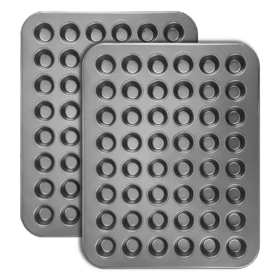 Produktbild von Mini Muffinform 2 Stück – 48er Muffin Backblech, Antihaft Muffinform für Cupcakes & Minimuffins, Backformen Set