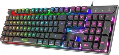 Zdjęcie produktu dla Klawiatura gamingowa z podświetleniem RGB i 26 klawiszami