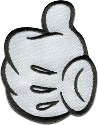 Produktbild von Disney © Mickey Mouse 90 Jahre Daumen Hoch - Aufnäher, Bügelbild, Aufbügler, Applikationen, Patches, Flicken, Größe: 4,8 x 6,0 cm
