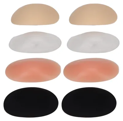 Imagen del producto de 4 pares de almohadillas de silicona para los hombros, suaves, transpirables, invisibles, removibles, que evitan que la ropa se deslice, autoadhesivas, para mujeres y hombres
