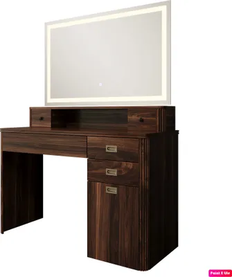 Imagen del producto de Tocador Vicco Neria Roble rústico 120 cm con espejo LED, Model 54332