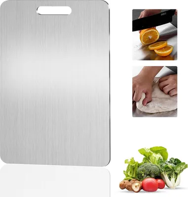 Produktbild von Titanium Cutting Boardfür die Küche, ,Doppelseitiges Schneidebretter in Lebensmittelqualität, Antibacterial, Scratch Resistant, For Kitchen Meat, Fruit, Vegetable 30 x 46cm.