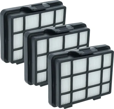 Produktbild von vhbw 3x Staubsaugerfilter kompatibel mit Medion MD 17971 Staubsauger - Abluftfilter Schwarz Weiß