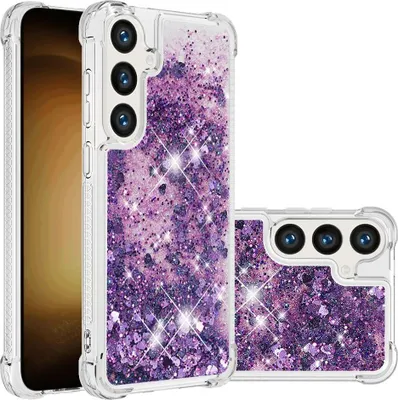 Produktbild von Samsung Galaxy S25 / S24 Hülle - Coverup Liquid Glitzer Back Cover - Violett