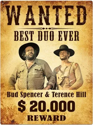 Produktbild von Bud Spencer & Terence Hill Blechschild Wanted 30 x 40 cm