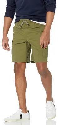 Immagine prodotto di Pantaloni cargo da uomo Essentials, vita elastica, 23 cm, verde oliva, taglia S