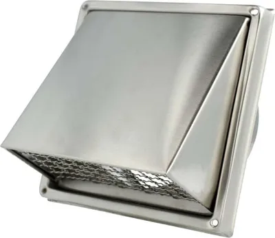 Produktbild von Edelstahl Zu- Abluft Lüftungs-Mauerkasten Vogelschutzgitter Außenwandhaube Lüftungsgitter 150mm