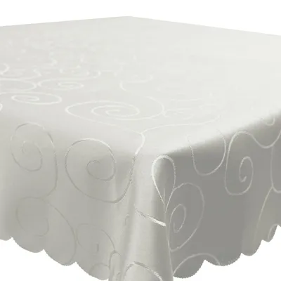 Produktbild von Tischdecke 130x340 cm Champagner Damast Ornamente eckig Circle Struktur bügelfrei pflegeleicht