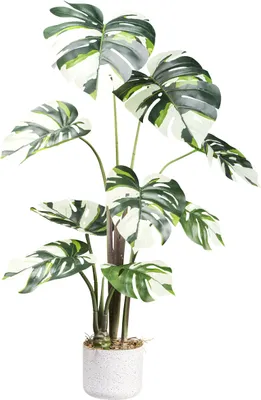 Produktbild von Kopu® Kunstpflanze Monstera Variegata 100 cm – 9 Blätter – Lochpflanze