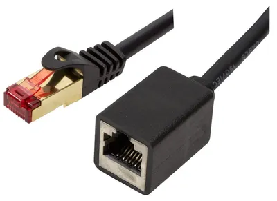 Obrázek produktu pro Prodlužovací kabel Ethernet LAN Cat.5e, délka 0,50 metru, černý