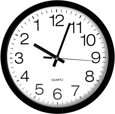 A close-up studio shot of a wall clock.