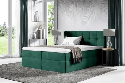 Produktbild von Boxspringbett Schlafzimmerbett BURGOS 140x200cm Stoff Fresh Grün