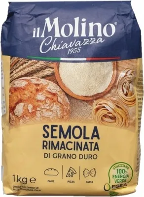 A bag of Semola Rimacinata di Grano Duro flour.