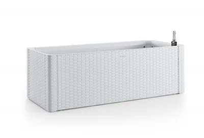 Produktbild von Kreher XXL Pflanzkasten in Rattan Optik (Breite Version) in Weiß