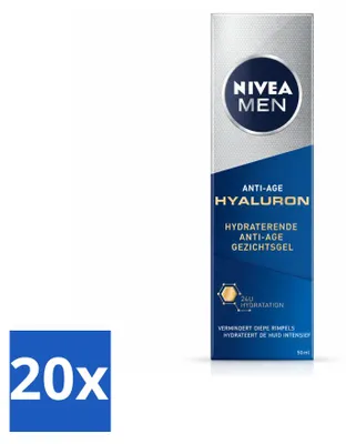 Produktbild von 20 x NIVEA MEN Anti-Age Feuchtigkeitsgel mit Hyaluron - 50 ml - Vorteilspackung - 20 Stücke