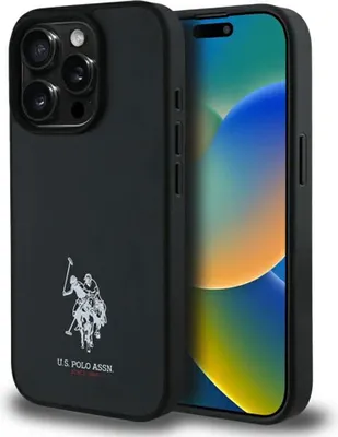 Image de US Polo USHCP15XPGEK iPhone 15 Pro Max 6,7" noir/noir cuir brodé DH Color Housse de protection