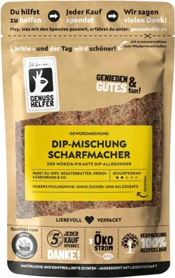 Produktbild von Dip-Mischung Scharfmacher, leicht pikant, Gewürzmischung mit feiner Schärfe, Dips selber machen, 100g