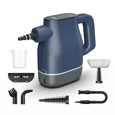 Produktbild von Samako Airsteam S1 Dampfreiniger Handgerät – 1350W, 120°C Heißdampf, 9-in-1 Zubehör & Touchscreen-Steuerung – 15-Sekunden Aufheizzeit
