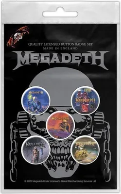 Produktbild von Megadeth Button  Vic Rattlehead multicolor Bands Metall Standard