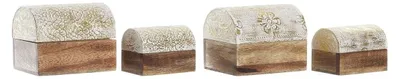 Sieradendoos, Gold, Aluminium/Holz, 10 x 7,5 x 8 cm