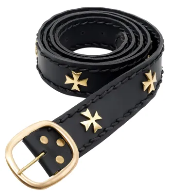 Produktbild von mittelalterlicher Kreuzritter Gürtel Schwarz, 130 cm