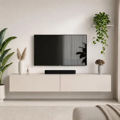 Produktbild von WEST TV-Lowboard 200 cm (2x 100cm), wandhängend, mit Stauraum, Kaschmir