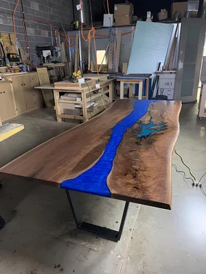 Obrázek produktu pro Jídelní stůl Sea Water River Real Wood River Table 260x100 Tabulky Epoxidová pryskyřice New