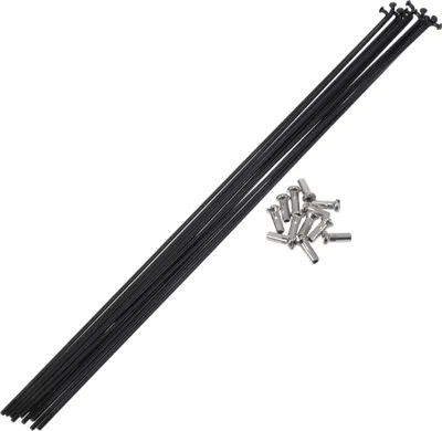 Produktbild von Fahrradspeichen 14G 280mm Länge Fahrradrad Speichen 304 Edelstahl Schwarz 1 Satz