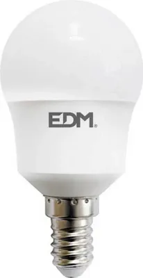 Zdjęcie produktu dla Edm E14 4000k 7w 940 Lumenów Sferyczna Lampa Led Biała Biały Jeden Rozmiar