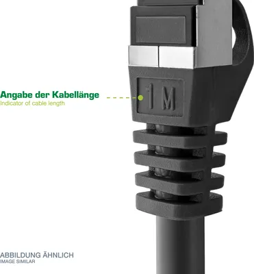 Produktbild von InLine Patchkabel flach, U/FTP, Cat.6A, TPE halogenfrei, schwarz, 5m, 5 m, Cat6a, U/FTP (STP), RJ-45, RJ-45, Schwarz
