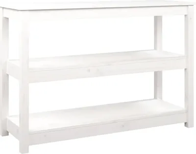 Immagine prodotto di Tavolo consolle bianco 110x40x74 cm in legno di pino massiccio
