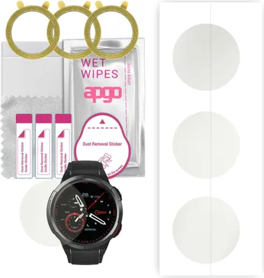 Produktbild von apgo 3 Stück Schutzfolie, Matt, kompatibel mit Mibro Watch GS Smartwatch, Hydrogel Displayschutzfolie mit Positionierhilfe, Displayfolie, robust und kratzfest