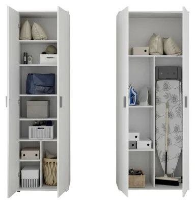 Produktbild von Veruno - Großer Mehrzweckschrank, 139x190h cm Weiß, Modulabel
