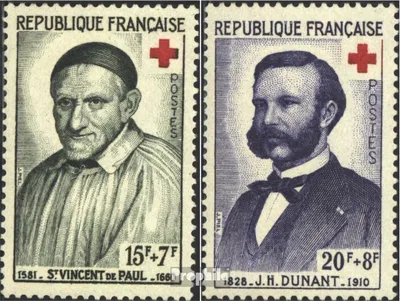 Produktbild von Briefmarken Frankreich 1958 Mi 1224-1225 (kompl.Ausg.) postfrisch Rotes Kreuz