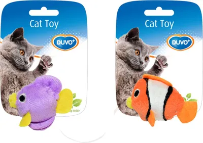 Immagine prodotto di DUVO+ Peluche gatto 7,5x9x3,5cm pesce 2pz, 65116354