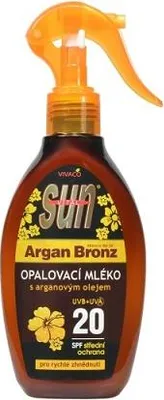 Produktbild von Vivaco Sun Argan Bronze Sonnenschutzlotion mit Arganöl SPF 20 200 ml