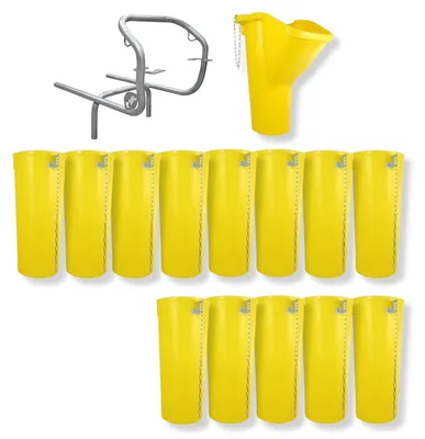 Produktbild von Sirl Profi XXL Bauschuttrutsche Schuttrutschen Schuttrohr SET (15-tlg. 14,78m)
