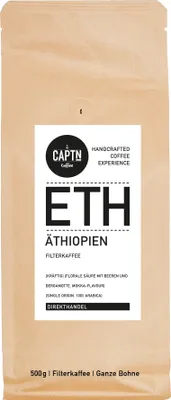 Produktbild von ÄTHIOPIEN Kaffee ganze Bohne |  Kräftig, Florale Säure, Mokka-Flavour | 500g | Specialty Coffee aus Direkthandel