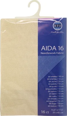 Produktbild von RTO Aida Zuschnitt, 16ct, ecru dunkel, 39x45cm
