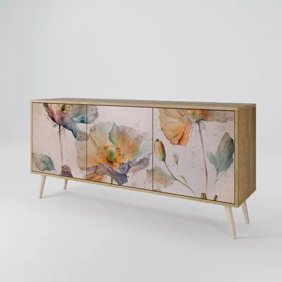 Immagine prodotto di Spacerebels cassettiera a 3 ante - credenza cassettiera - credenza alta - mobile armadio - soggiorno camera da letto - 57,5×164,5×42 (HxLxP)