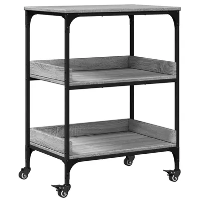 Obrázek produktu pro Kuchyňský vozík šedý sonoma 60x41x80,5 cm kompozitní dřevo