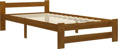 Produktbild von vidaXL Massivholzbett Honigbraun Kiefer 90x200 cm