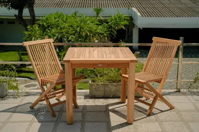 Produktbild von Teakholz-Gartentisch, rechteckig | 80x80x75 cm