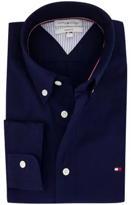 Produktbild von Tommy Hilfiger MW0MW357740G0, Hemd, Erwachsener, Männlich, Navy, XXL, Knopfleiste