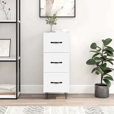 Produktbild von The Living Store Sideboard Weiß 34,5x34x90 cm Holzwerkstoff