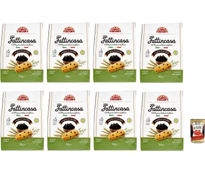 Produktbild von Di Leo Biscotti come Fattincasa con gocce di cioccolato, Kekse als hausgemachtes mit Schokoladenchips, biscuits 8x 500g + Italian Gourmet polpa 400g