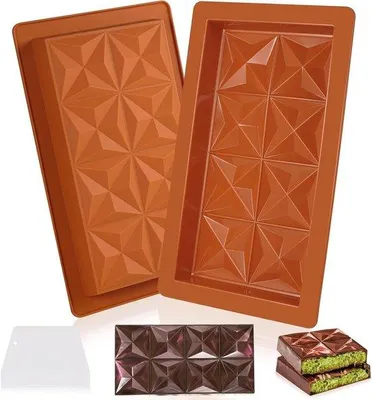 Immagine prodotto di Stampi in silicone per cioccolatini ripieni di torrone, grandi, riutilizzabili, arancioni